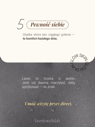 Slajd 5: Pewność siebie — gładka skóra bez ciągłego golenia to komfort każdego dnia.